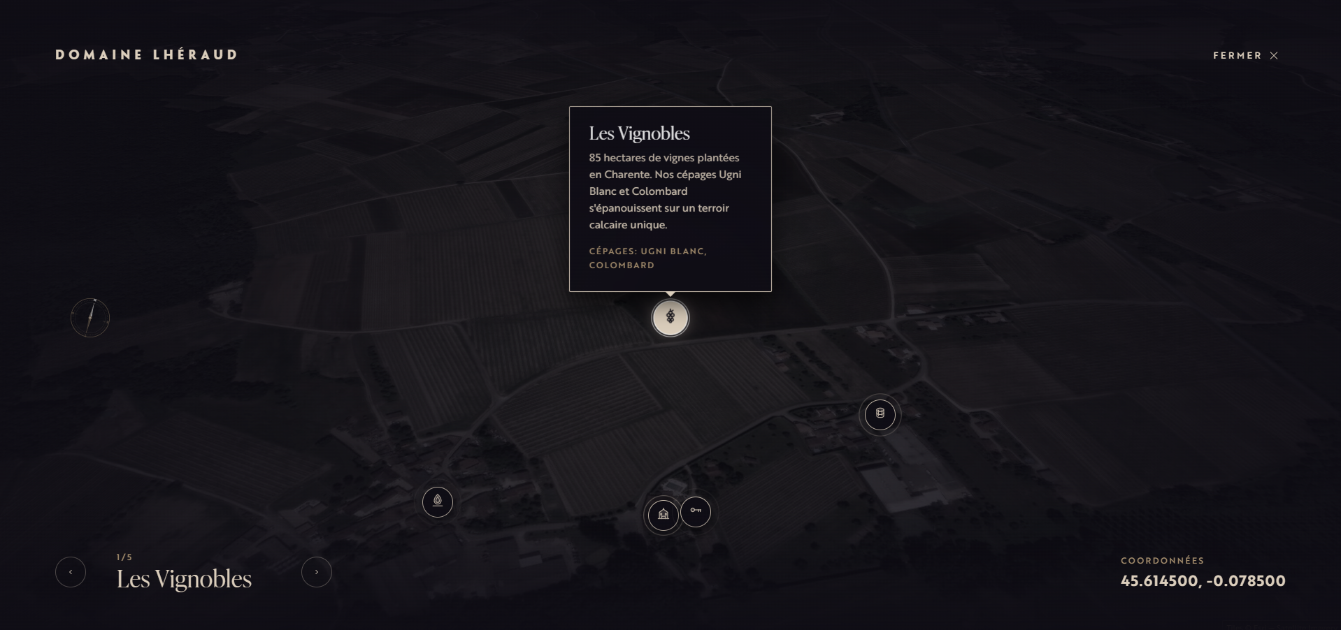 Carte 3D interactive du domaine Lhéraud